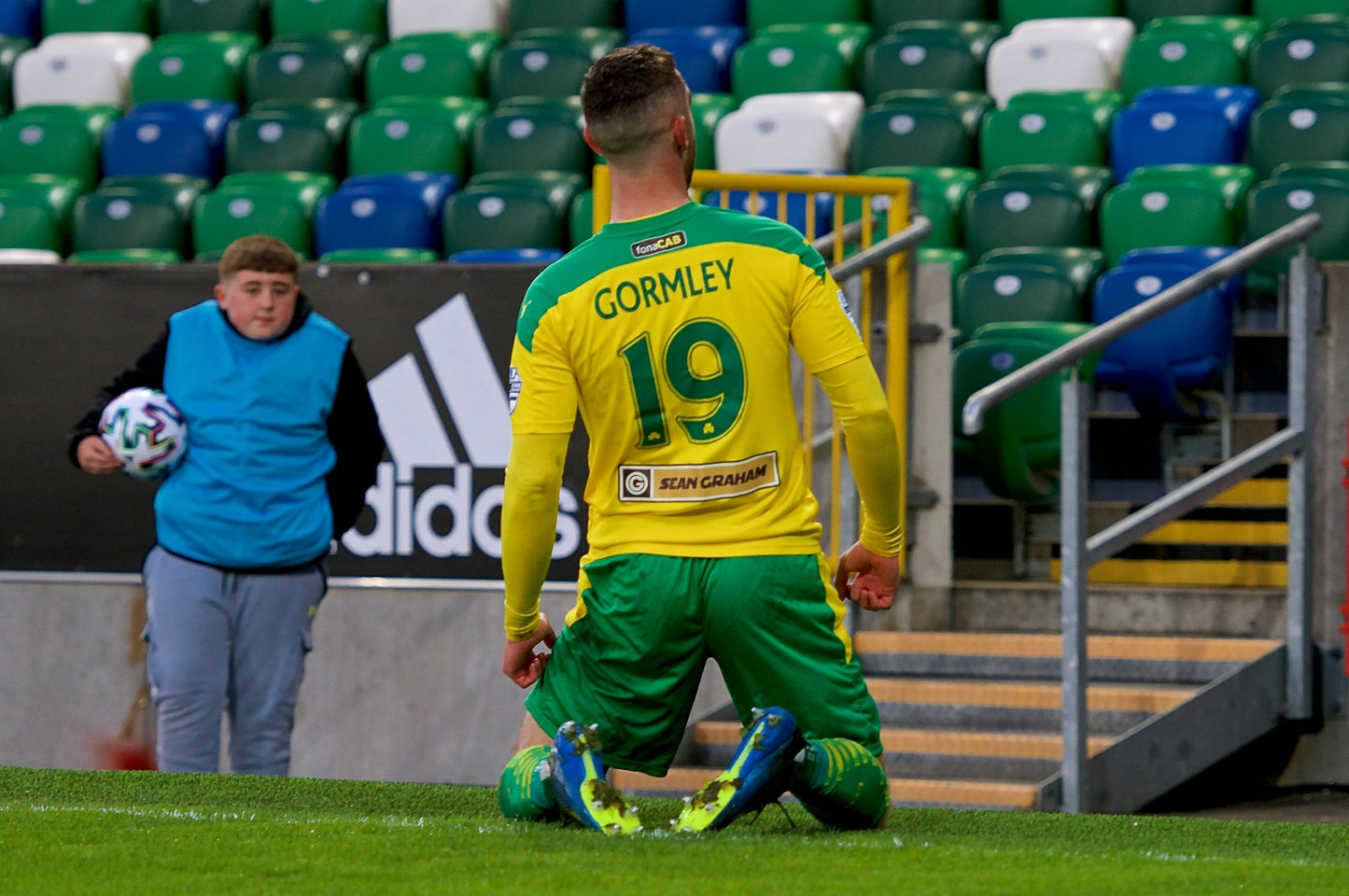 Joe "The Goal" Gormley - Cliftonville 2022 away kit coaster