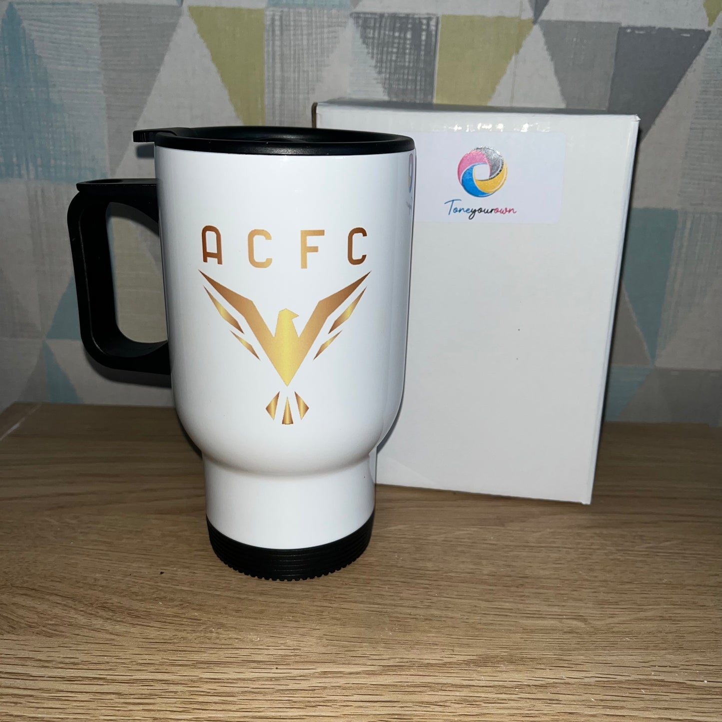 14oz Stainless Steel Coffee Mug - white