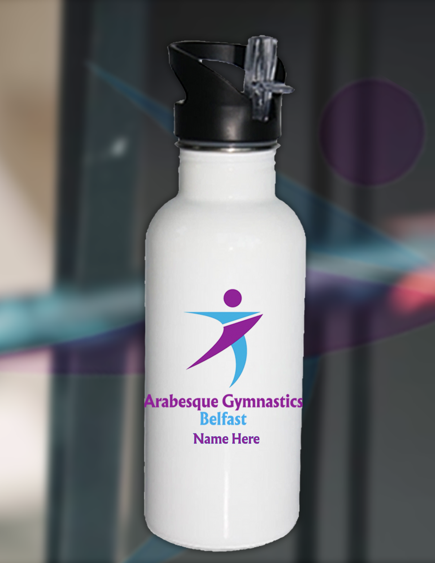 Arabesque White Water Bottle (600ml)