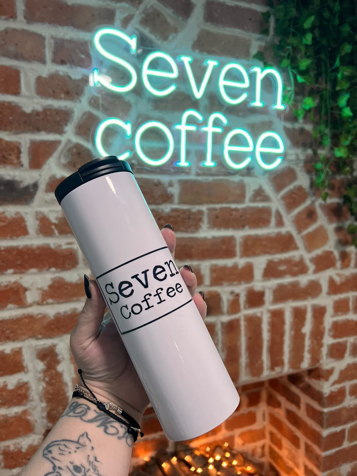 Personalised: 500ml Stainless Steel Straight Coffee Mug - White