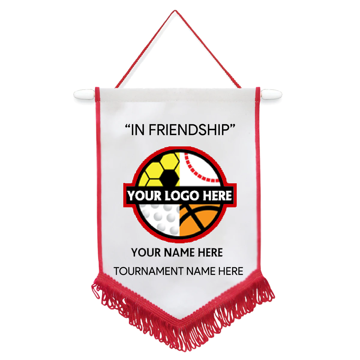 Custom Football Pennant (Pack of 10)