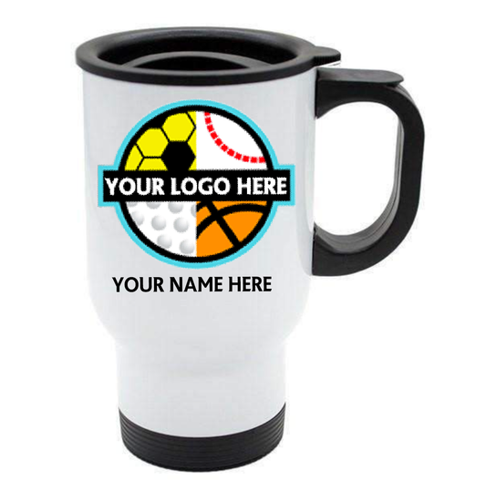 14oz Stainless Steel Coffee Mug - white