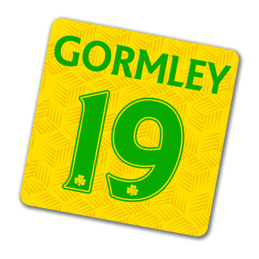 Joe "The Goal" Gormley - Cliftonville 2022 away kit coaster