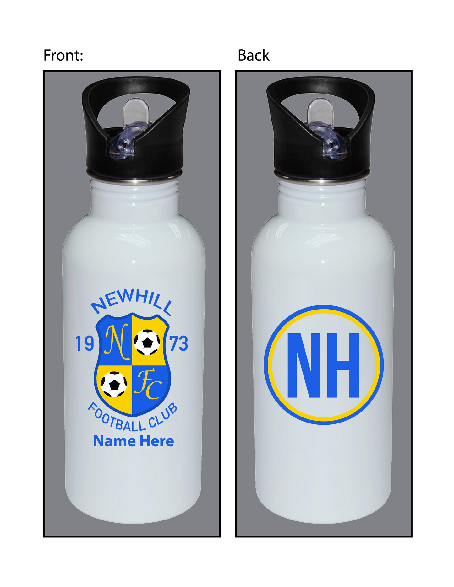 Newhill FC Water Bottle (White)